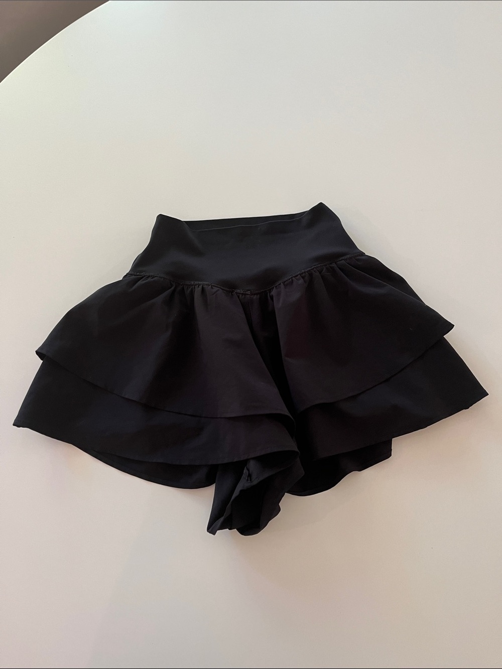 Offline By Aerie Black Women's Ruffled Skort - Size XXS
